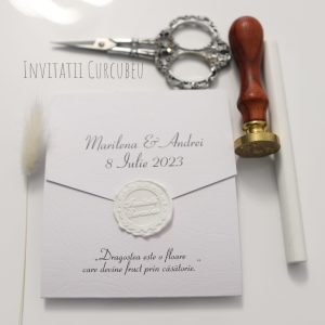 Invitație de nuntă - Simple White