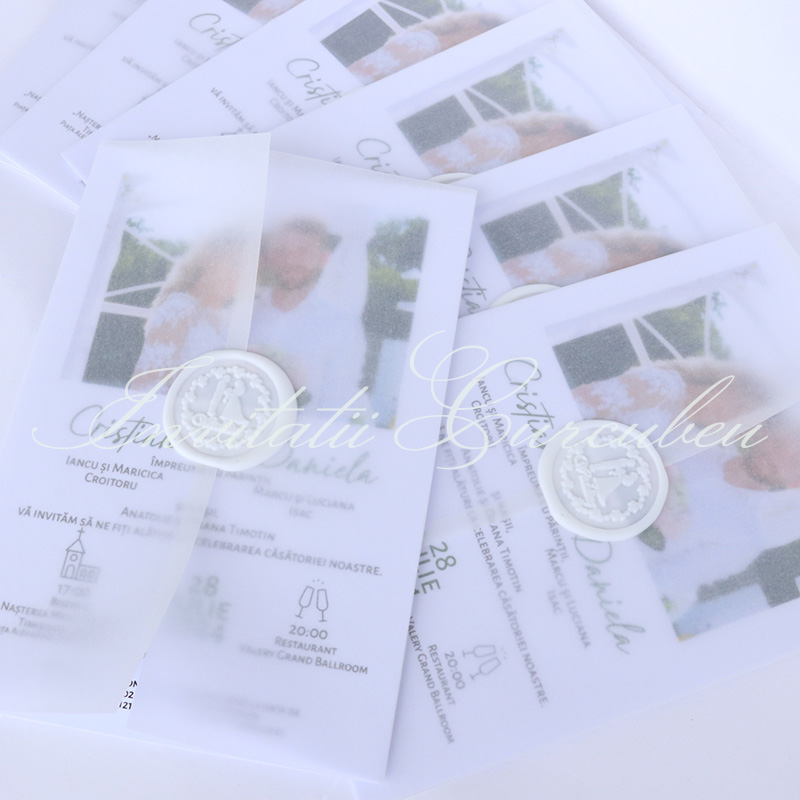 Invitație de nuntă cu poză color - imagine 2