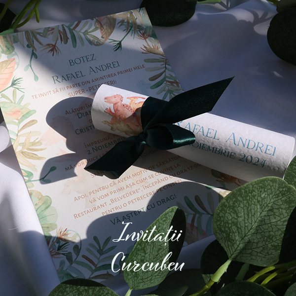 Invitație de Botez - Dinosaur