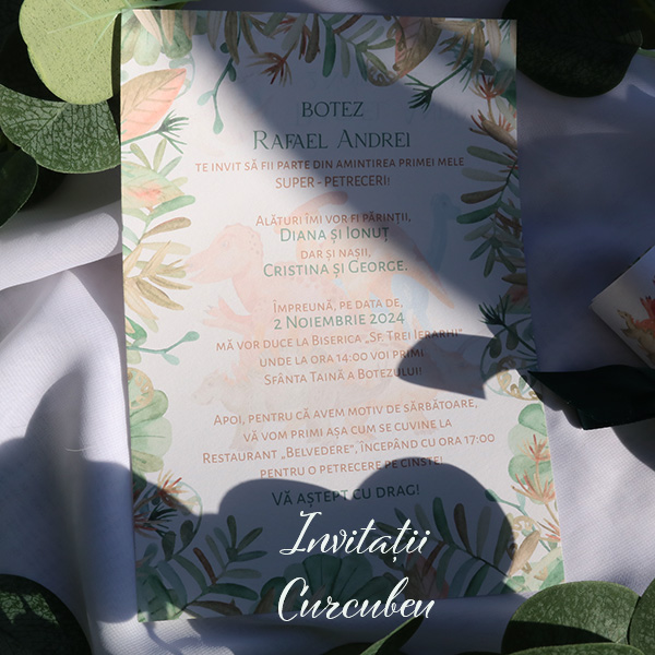 Invitație de Botez - Dinosaur - imagine 4