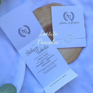 Invitație de nuntă Simple WB