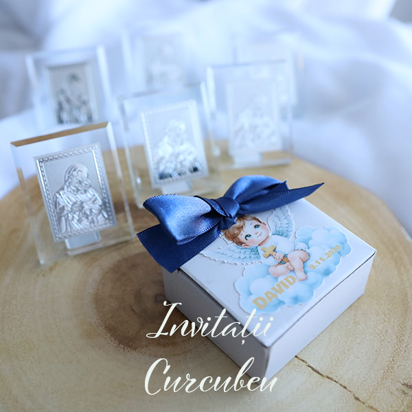 Mărturie Iconiță cu stiker și fundiță - imagine 3