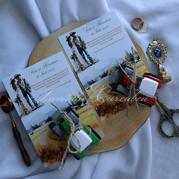 Mărturie tractor roșu / verde - imagine 2