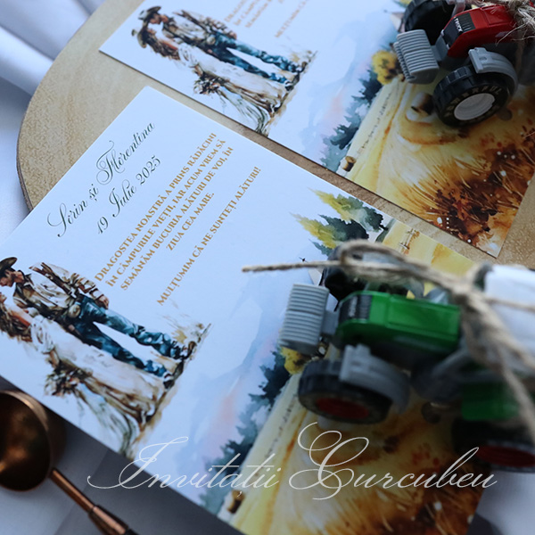 Mărturie tractor roșu / verde - imagine 3