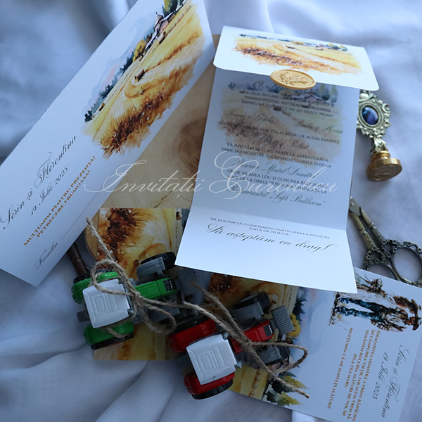 Mărturie tractor roșu / verde - imagine 6