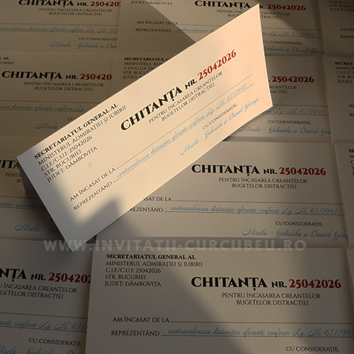 Plic de Bani Tip Chitanță – Personalizat