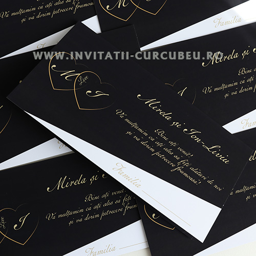 Plic de Bani Negru cu Auriu – Personalizat