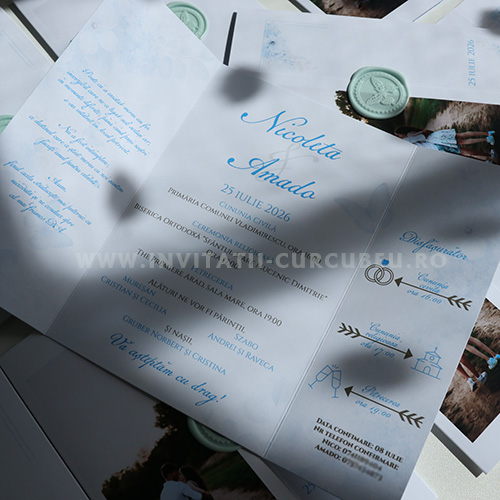 Invitație de Nuntă cu Poză și Sigiliu - imagine 3