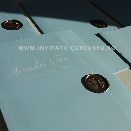 Invitație de Botez cu Ursuleți și Sigiliu - imagine 3